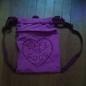 ♥️Life is good pink string bag♥️